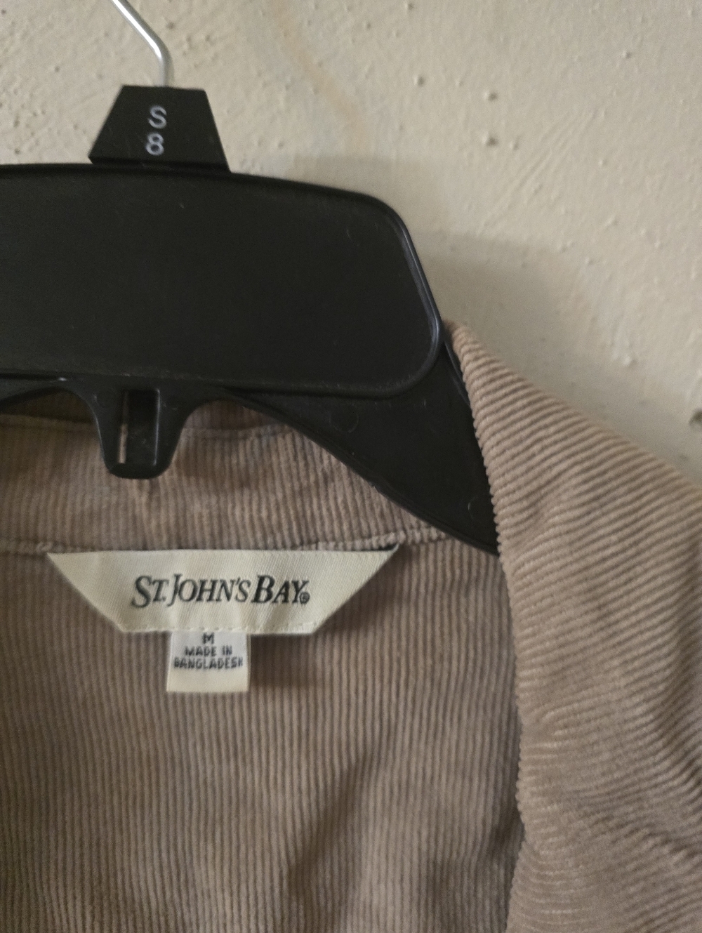 St. John's Bay Taupe Corduroy Shirt Jacket - Picture 2 of 3